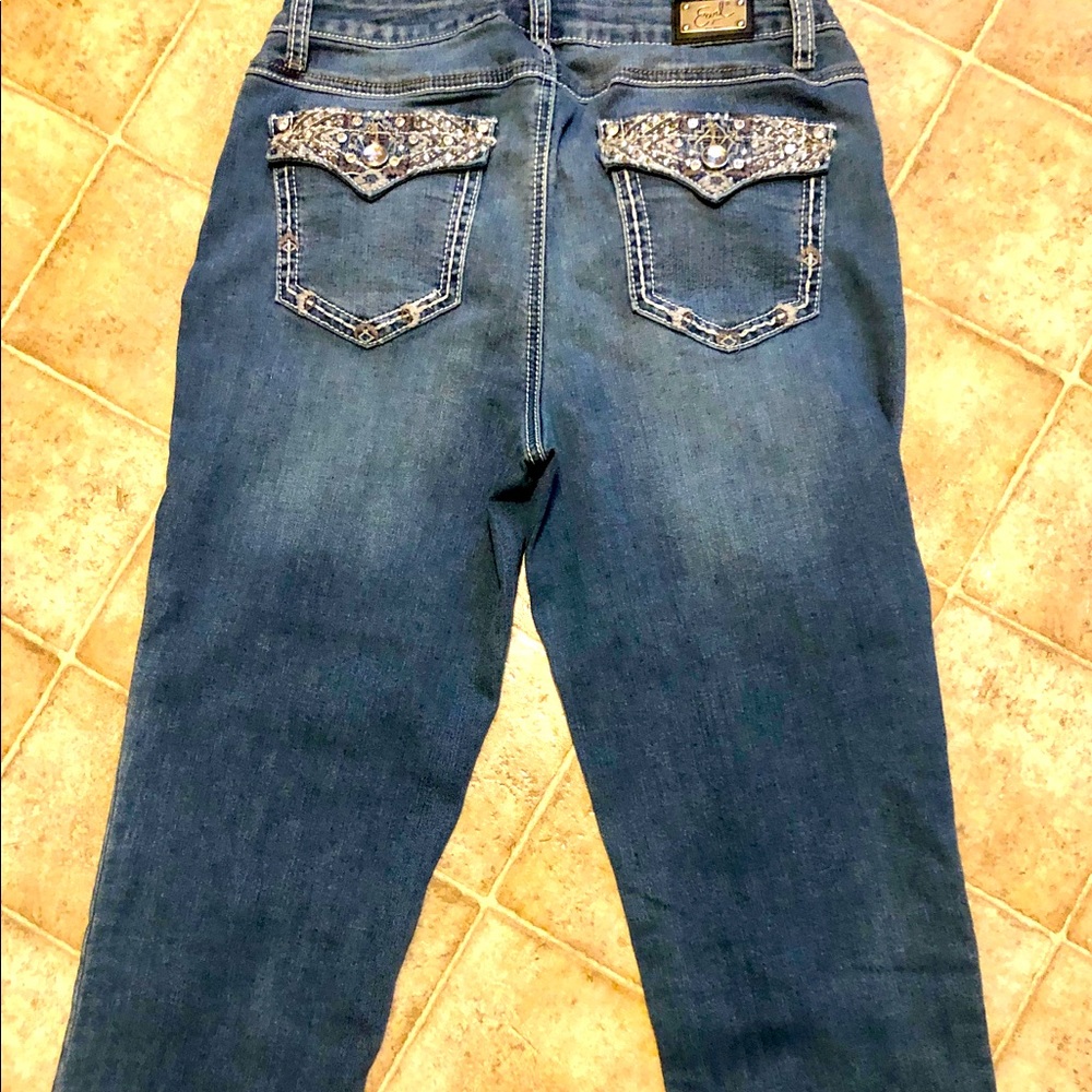 Earl Jean Capri With bling on pockets.